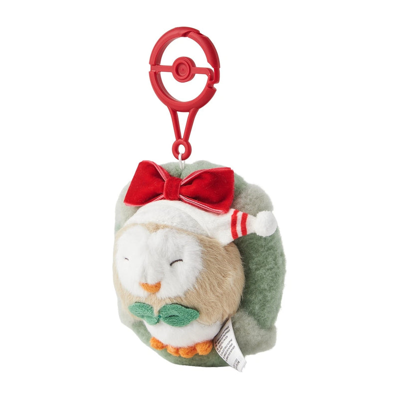 Pokemon Center Original Pokemon Holiday Blessings Plush Keychain Rowlet