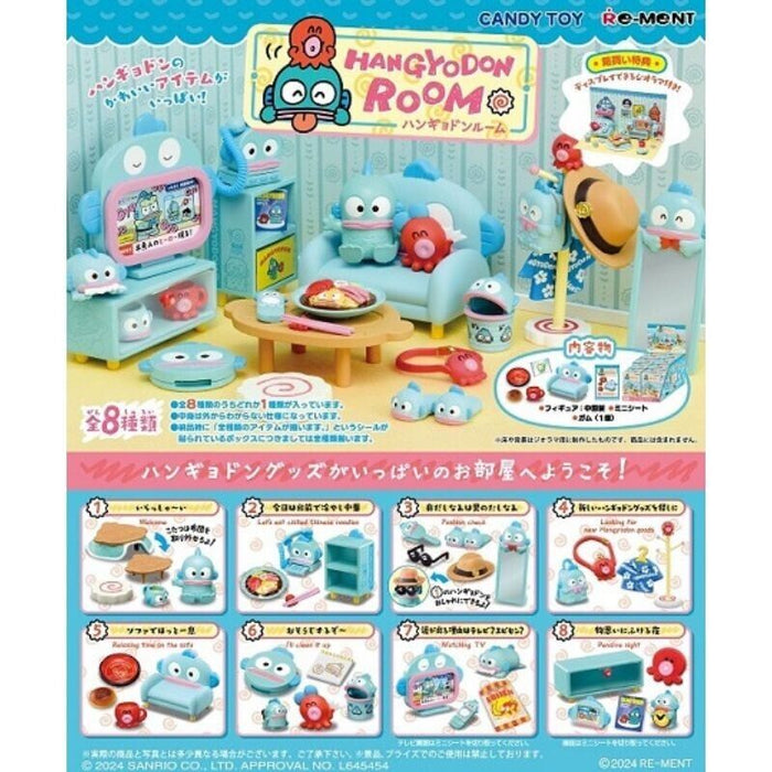 Re-Ment Sanrio Hangyodon Room Full Set 8 BOX Figure JAPAN OFFICIAL