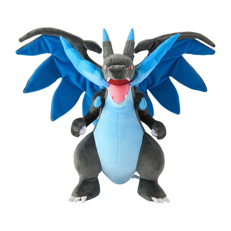 Pokemon Center Original Mega Charizard X Plüschpuppe JAPAN OFFIZIELL