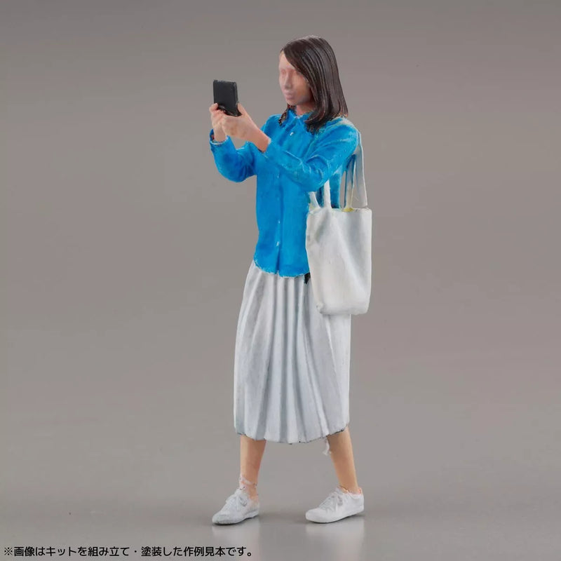 Kaiyodo ARTPLA Tourist and Giraffe Set Unpainted Unassembled Model Kit JAPAN