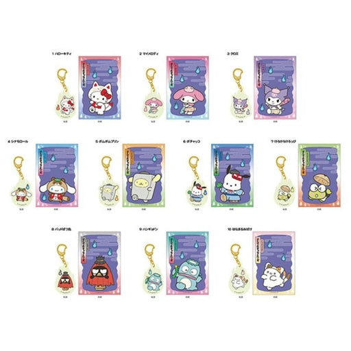 Sanrio Characters Dororon Yakou Acrylic Keychain 10Pack Box Candy Toy JAPAN