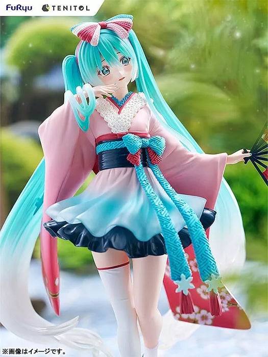 Furyu Tenitol Hatsune Miku Neo Tokyo Series Kimono Figura Japão Oficial