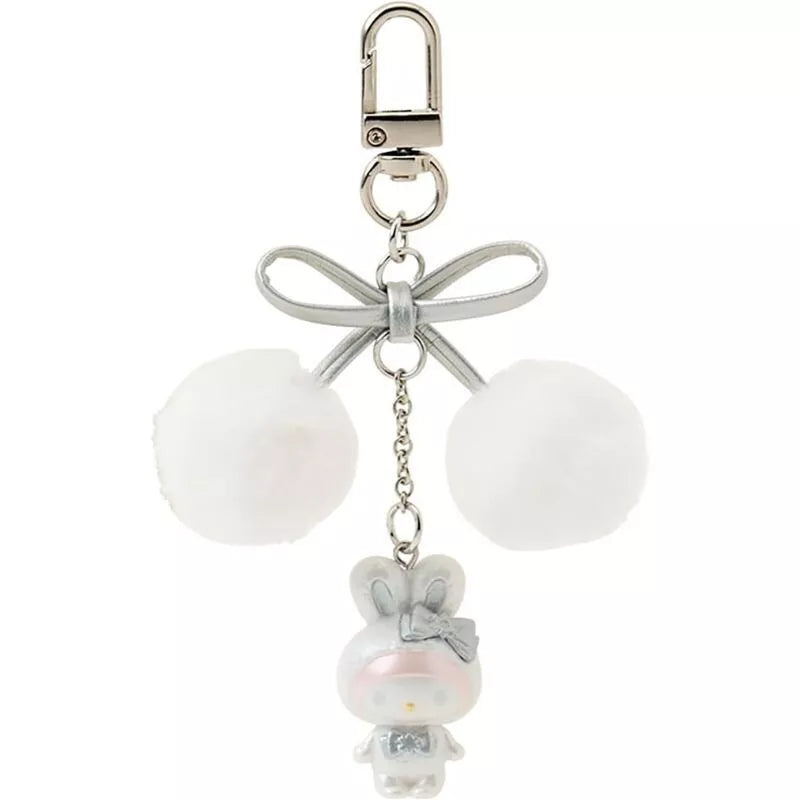 Sanrio My Melody Fluffy Snow Rabbit Keychain JAPAN OFFICIAL