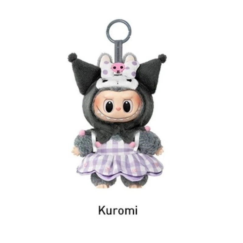POP MART The Monsters x Sanrio Characters Plush Doll Pendant Kuromi JAPAN