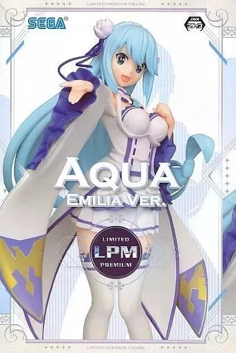 Sega Konosuba Aqua Emilia Ver Limited Premium Figura LPM Giappone