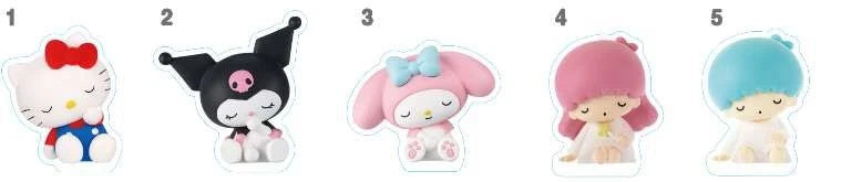 Sanrio Characters Kurukuru Acrylic Clip 2 10Pack Box Candy Toy JAPAN OFFICIAL