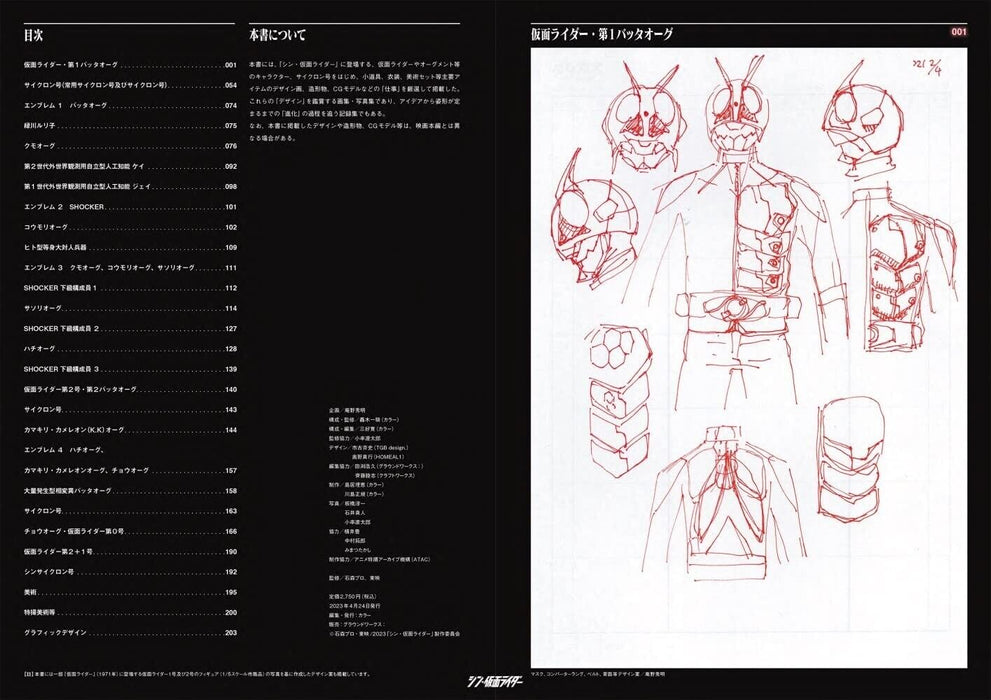 Ground Works Shin Kamen Rider Design Works Official Art Book JAPAN
