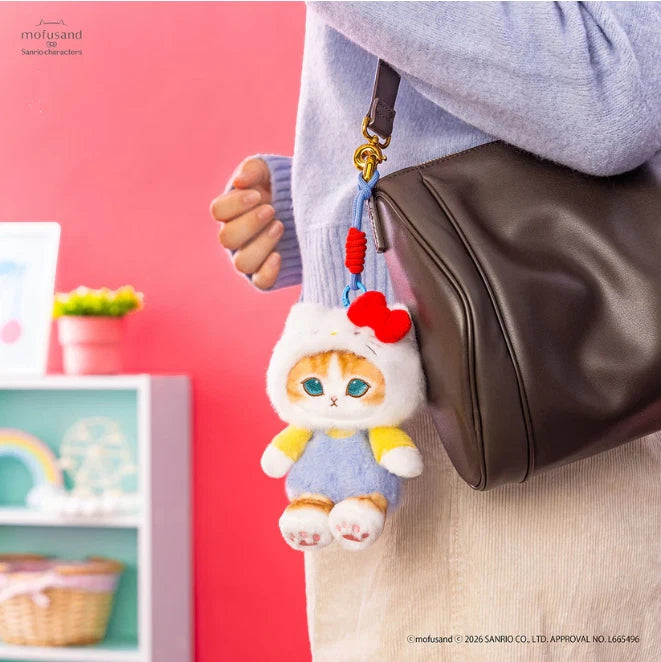 mofusand x Sanrio Characters Potefuwa Mascot Hello Kitty Plush mofusand x Sanrio Characters Potefuwa Mascot Hello Kitty Plush