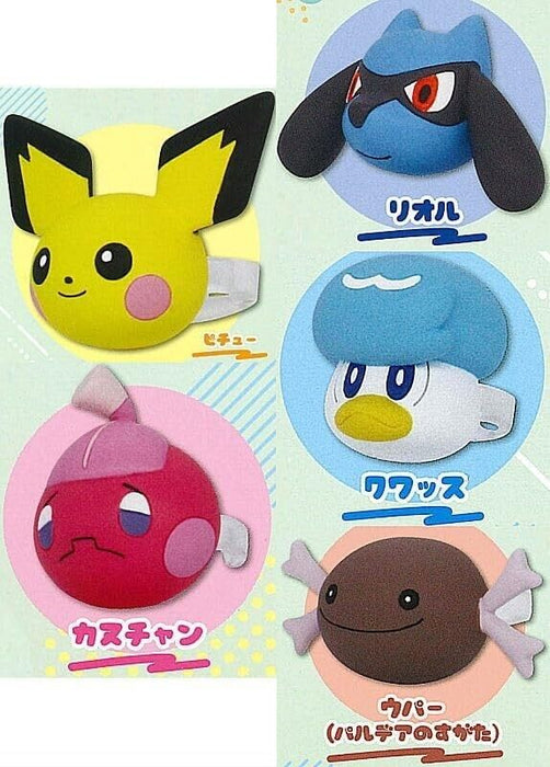 Pokemon Face Ring Mascot Part4 All 5 types Capsule Toy JAPAN OFFICIAL