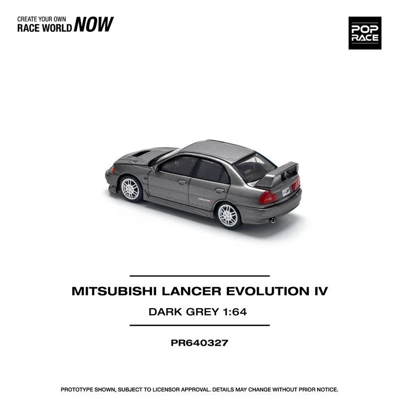 Mitsubishi Lancer Evolution IV Dark Gray 1/64 Miniature Car JAPAN OFFICIAL