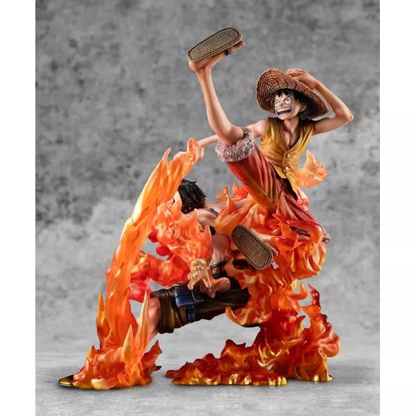 Figurine P.O.P ONE PIECE NEO-MAXIMUM Luffy & Ace Bonds of Brothers 20e édition limitée