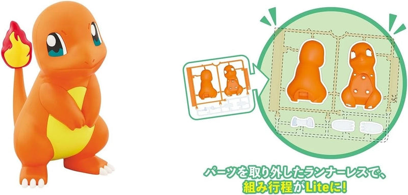 BANDAI Pokemon Plamo Collection Quick!! Lite Charmander Model Kit JAPAN OFFICIAL