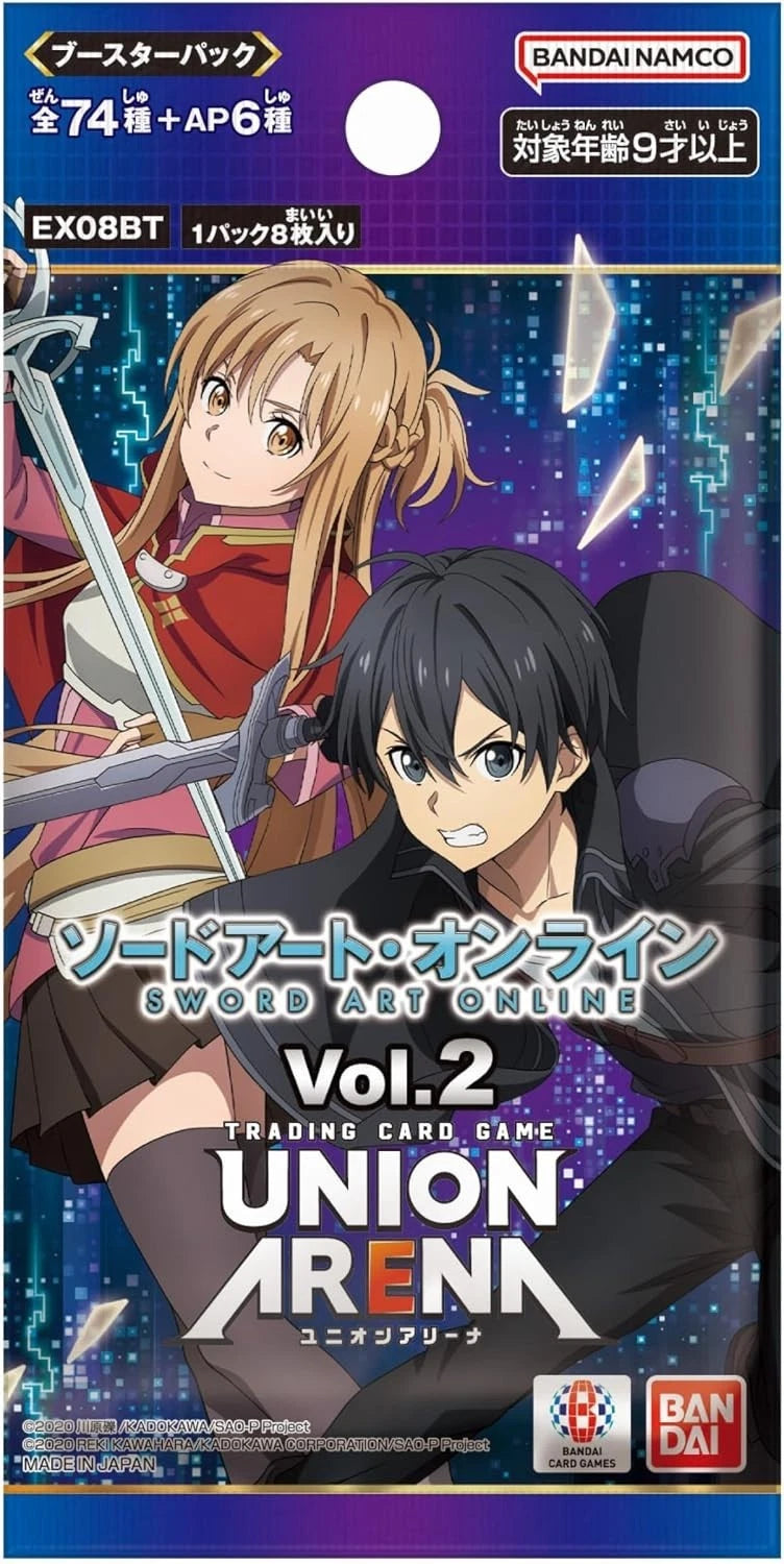 BANDAI Union Arena Sword Art Online Vol. 2 EX08BT Booster Pack Box TCG JAPAN