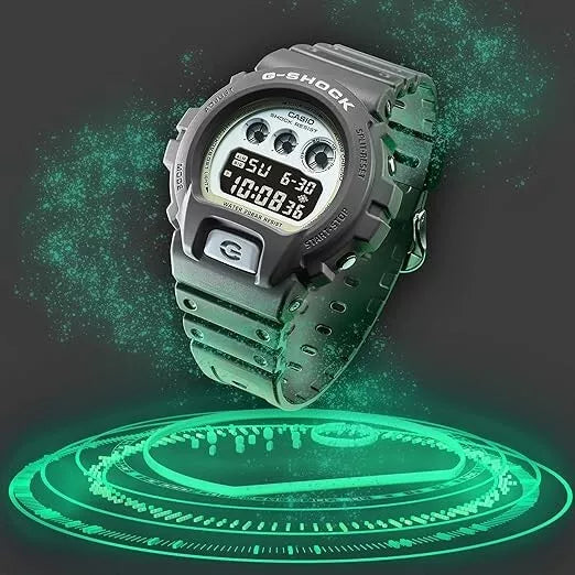 Série Casio G-Shock Hidden Glow DW-6900HD-8JF Digital Gray Men Regardez le Japon