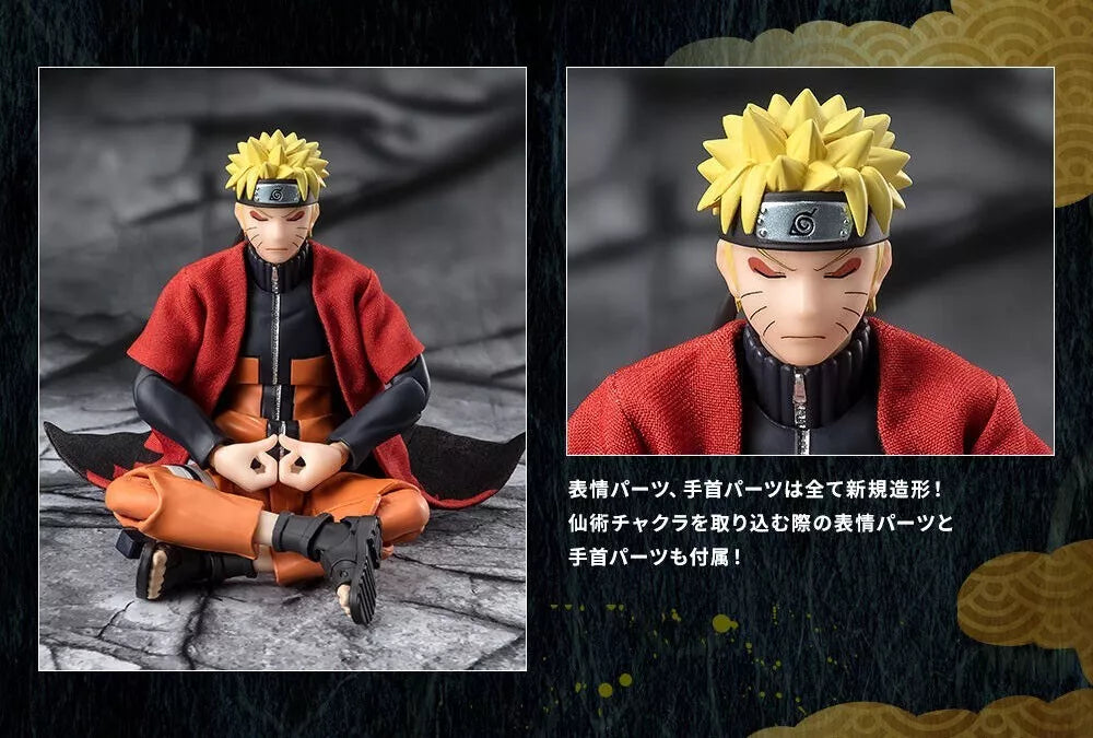 BANDAI S.H.Figuarts Naruto Uzumaki Sage Mode Action Figure JAPAN OFFICIAL