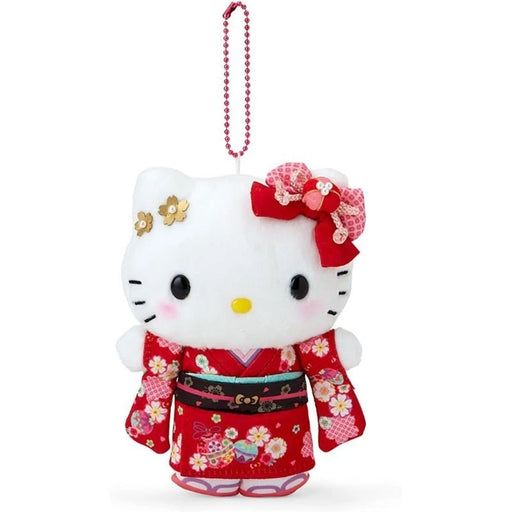 Sanrio Hello Kitty Mascot Holder Kimono Plush JAPAN OFFICIAL