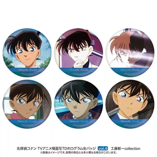 Detective Conan Scene Photo Trading Hologram Tin Badge vol.4 All 6 set JAPAN