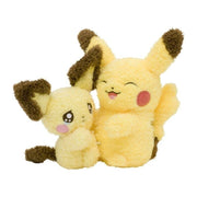 Pokemon Center Original Buru Buru Mugyu! Pichu & Pikachu Plush Doll JAPAN