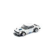 Skyline GT-R V8 Drift Hakoska Silver Chrome 1/64 Miniature Car JAPAN OFFICIAL