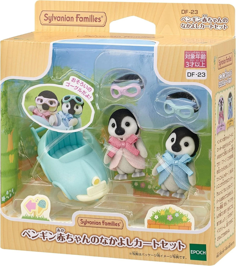 Epoch Sylvanian Families Calico Critters Penguin Baby Cart Set DF-23 JAPAN