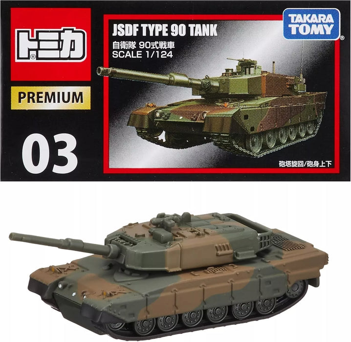 Takara Tomy Tomica Premium No.03 JSDF tipo 90 Tank Japão Oficial