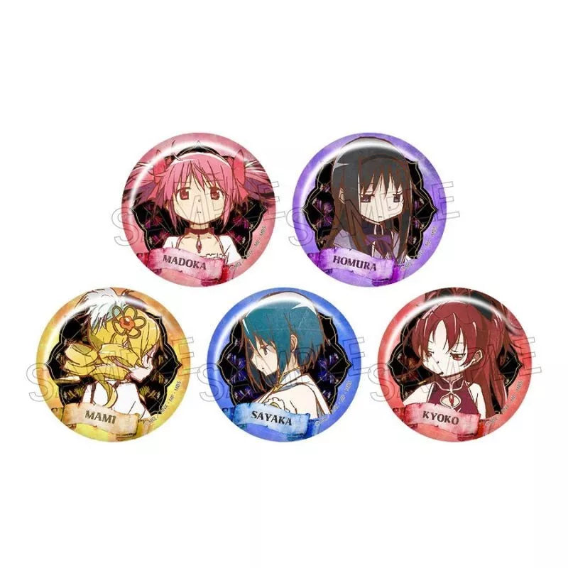Puella Magi Madoka Magica Vintage Series Tin Badge Complete set JAPAN OFFICIAL
