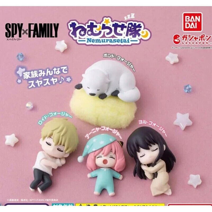 BANDAI Spy x Family Nemurase Tai Set of 4 Capsule Toy JAPAN ZA-661