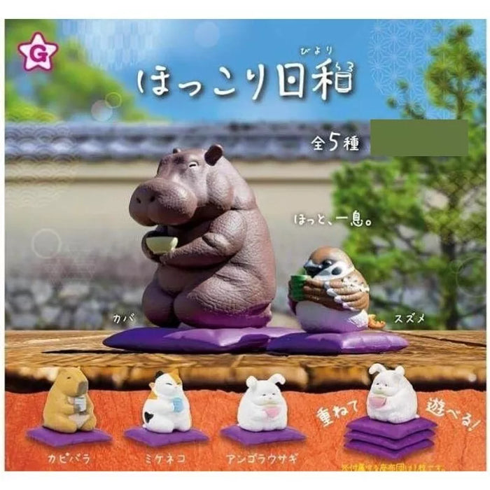 Yell Hokkori Biyori Conjunto de 5 cápsulas de brinquedo Figura Japão Oficial