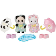 Epoch Sylvanian Families Calico Critters Good Friend Baby Set Rainy Day S-74