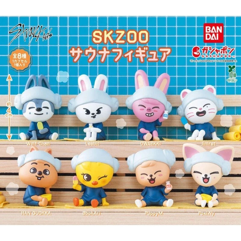 BANDAI Stray Kids SKZOO Sauna Figure Complete Set Capsule Toy BANDAI Stray Kids SKZOO Sauna Figure Complete Set Capsule Toy