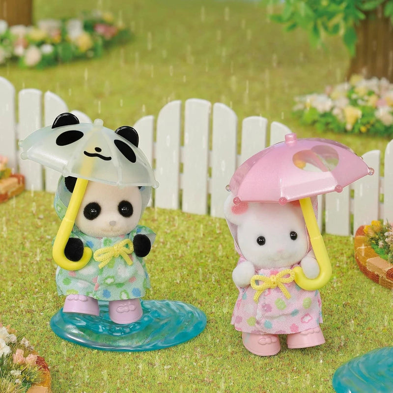 Epoch Sylvanian Families Calico Critters Good Friend Baby Set Rainy Day S-74