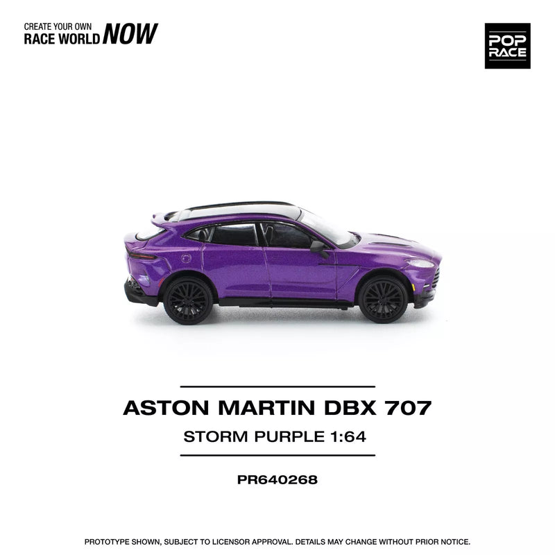 Aston Martin DBX 707 Storm Purple 1/64 Miniature Car JAPAN OFFICIAL