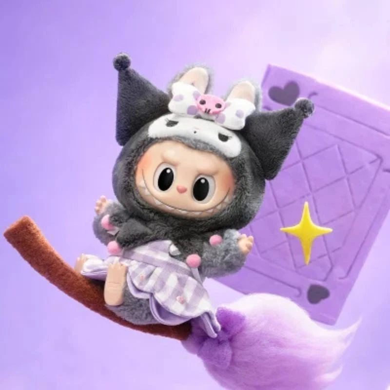 POP MART The Monsters x Sanrio Characters Plush Doll Pendant Kuromi JAPAN