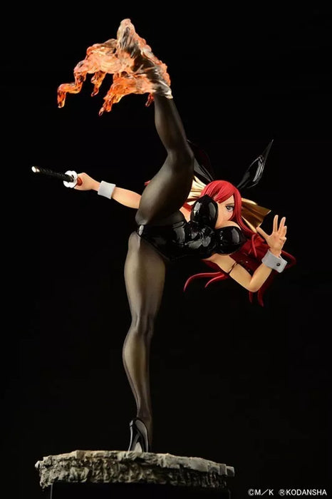 Fairy Tail Erza Scarlet High Kick ver. Black Bunny 1/6 Figure JAPAN OFFICIAL