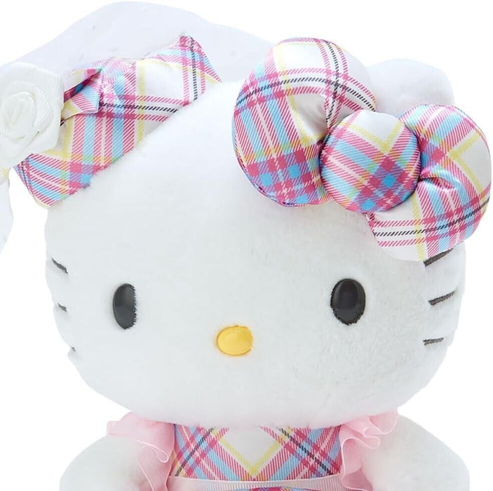 Sanrio Hello Kitty Vestido del 50 aniversario Tartan Plush Japan Oficial