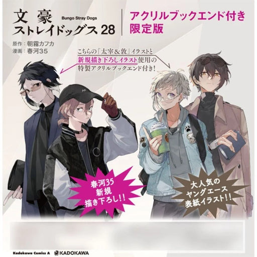 Bungo Stray Dogs vol.28 Limited Edition with Acrylic Bookends Comics JAPAN