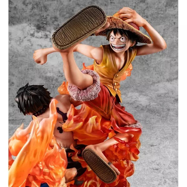 Figurine P.O.P ONE PIECE NEO-MAXIMUM Luffy & Ace Bonds of Brothers 20e édition limitée