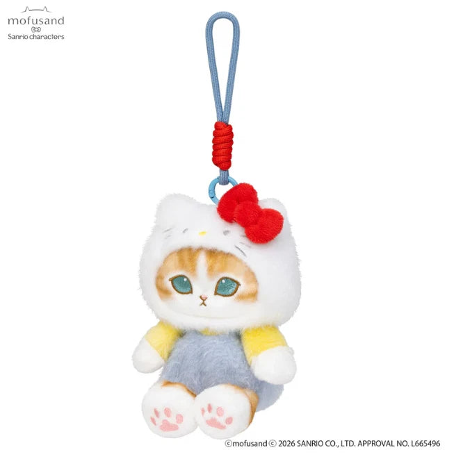 mofusand x Sanrio Characters Potefuwa Mascot Hello Kitty Plush JAPAN OFFICIAL