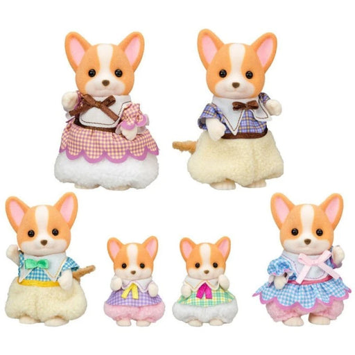 Epoch Sylvanian Families Calico Critters Corgi Family Doll JAPAN OFFICIAL