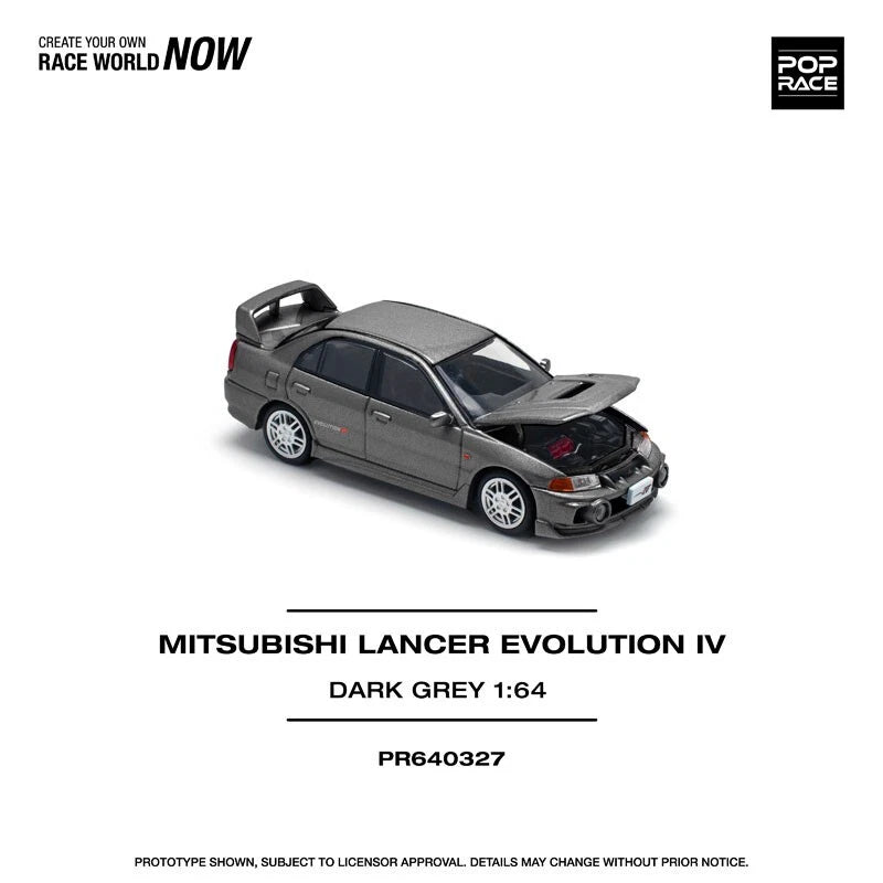 Mitsubishi Lancer Evolution IV Dark Gray 1/64 Miniature Car JAPAN OFFICIAL