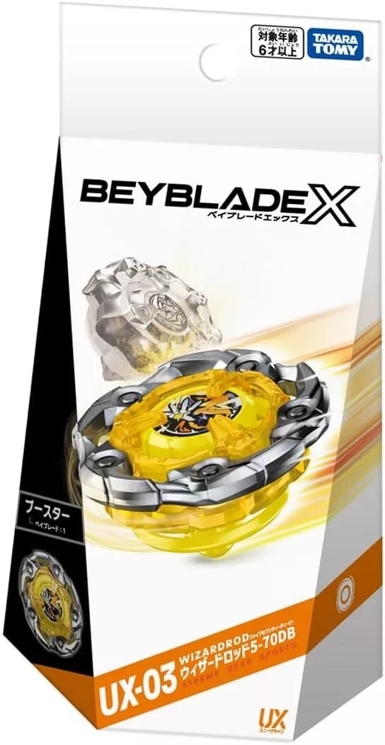 Takara Tomy Beyblade X UX-03 Booster Wizard Rod 5-70DB JAPAN Takara Tomy Beyblade X UX-03 Booster Wizard Rod 5-70DB JAPAN