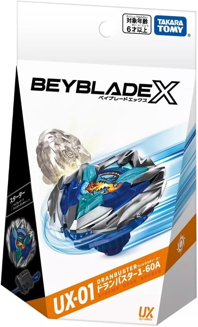 Takara Tomy Beyblade x UX-01 Sterter Drambuster 1-60A Japão Oficial
