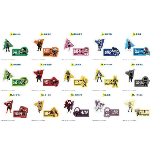 My Hero Academia W Diecut Clear Sticker 15Pack Box Candy Toy JAPAN OFFICIAL