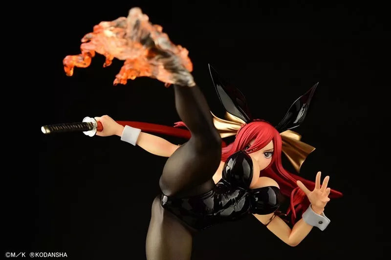 Fairy Tail Erza Scarlet High Kick ver. Black Bunny 1/6 Figure JAPAN OFFICIAL