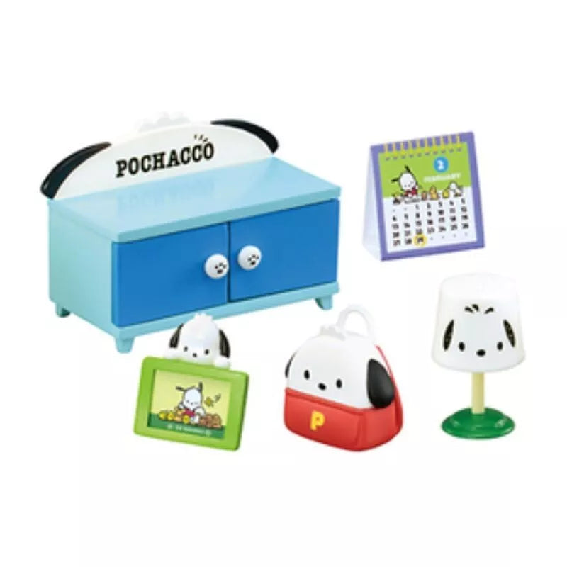 Rementement des personnages de Sanrio POCHACCO's House Full Set de 8 figures Japon officiel