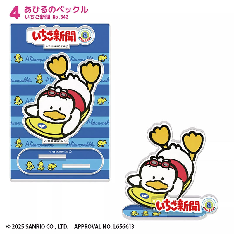 Sanrio Characters Ichigo Shimbun 50TH Acrylique Stand Ensemble complet JAPON OFFICIEL