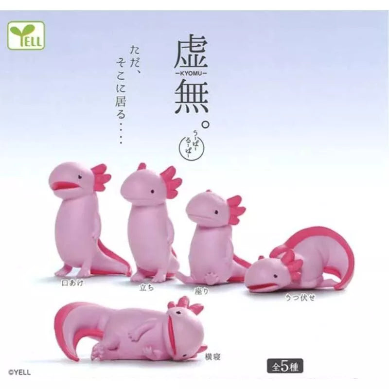 Yell KYOMU. Axolotl Complete Set Figure Capsule Toy JAPAN OFFICIAL