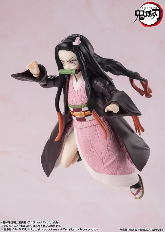BANDAI S.H. FIGUARTS SLAYER DEMONS KIMETSU NO YAIBA NEZUKO KAMADO Figura