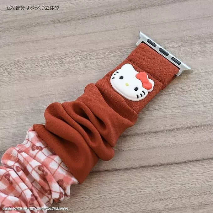 Sanrio Hello Kitty Apple Watch Compatible Scrunchie Band JAPAN OFFICIAL