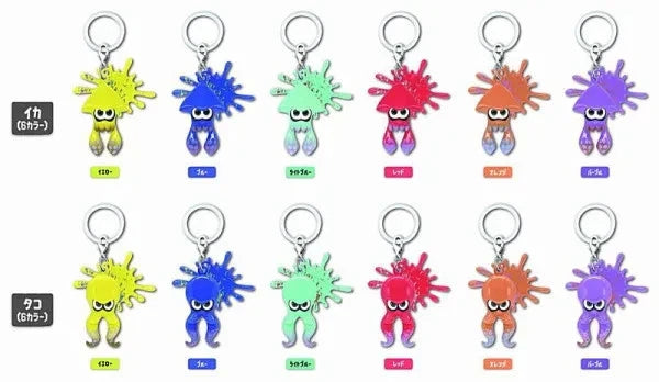 Splatoon 3 Squid & Octopus Charm Mascot Complete Set Capsule Toy JAPAN OFFICIAL